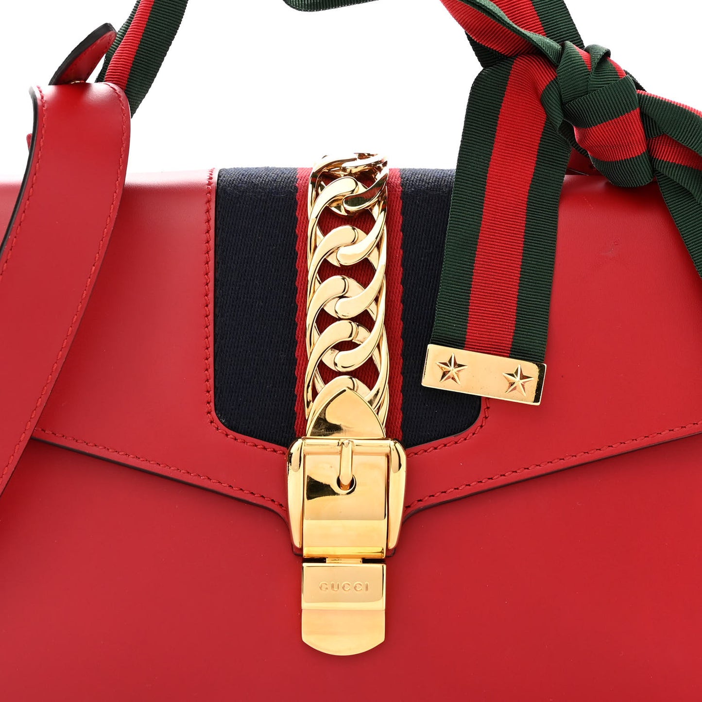 Calfskin Small Sylvie Shoulder Bag Hibiscus Red