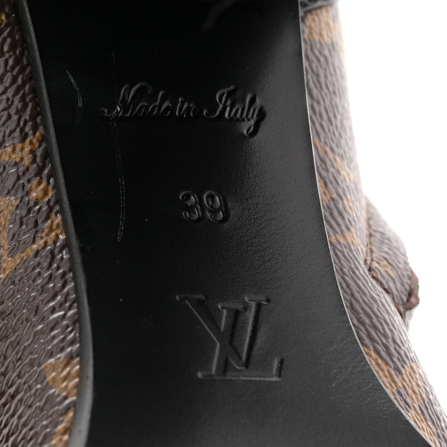 Patent Calfskin Monogram Star Trail Ankle Boots 39 Black