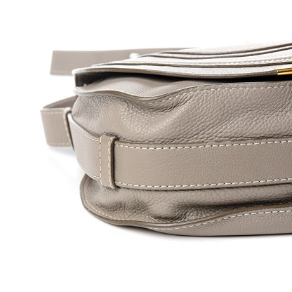 Chloe Calfskin Medium Marcie Round Crossbody Bag Cashmere Grey 7 of 9