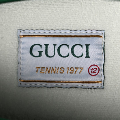 Gucci Tweed Web Mens 1977 Tennis Sneakers 12 Verdan Mystic 7 of 12