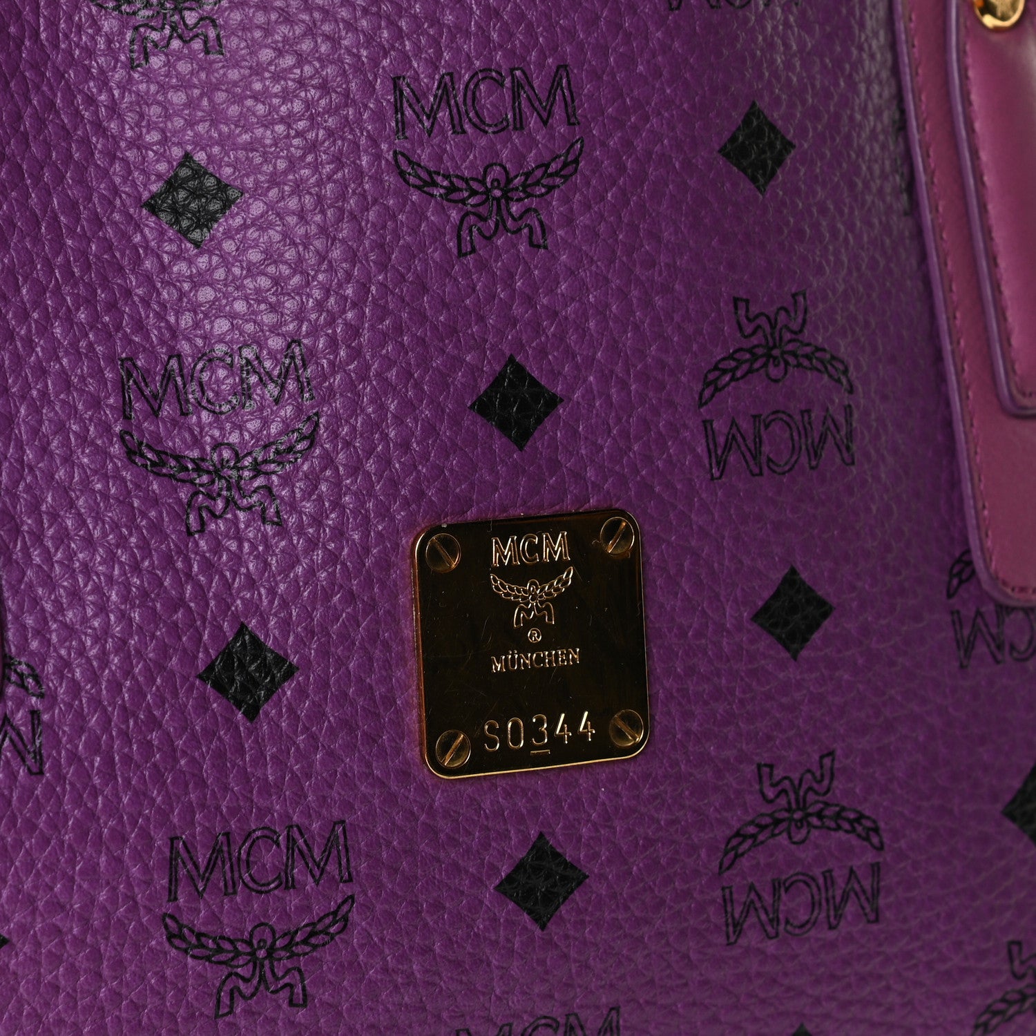 MCM Visetos Medium Project Reversible Shopper Tote Purple 5 of 10