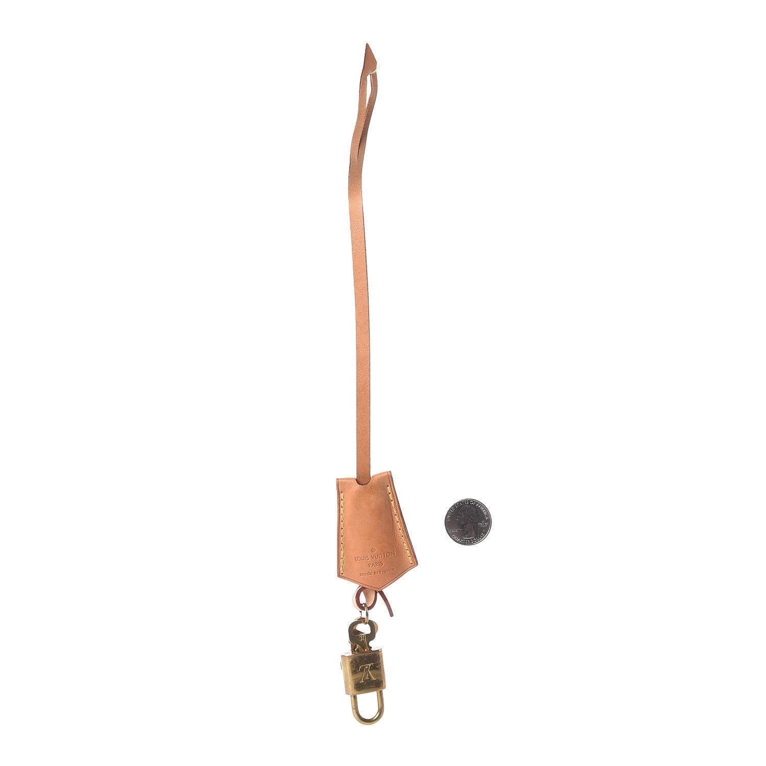 Louis Vuitton Vachetta Clochette Key Bell Holder W Lock 2 of 7