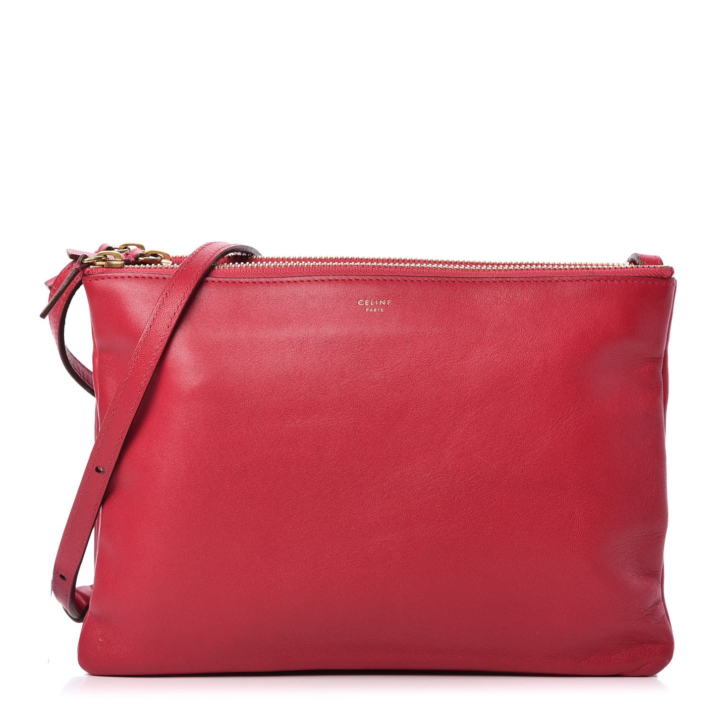 Lambskin Large Trio Crossbody Bag Fuchsia