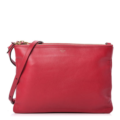 Celine Lambskin Large Trio Crossbody Bag Fuchsia 1 of 14