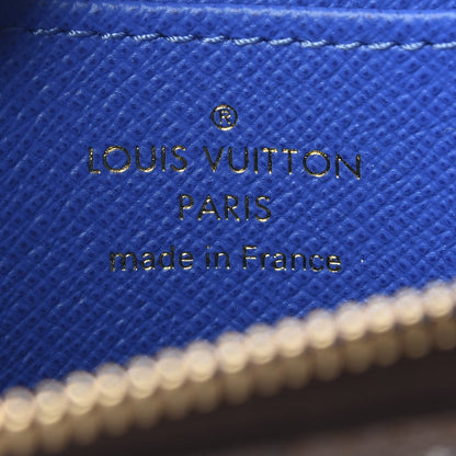 Louis Vuitton Damier Ebene 2019 Christmas Animation Zippy Coin Purse Blue 6 of 8