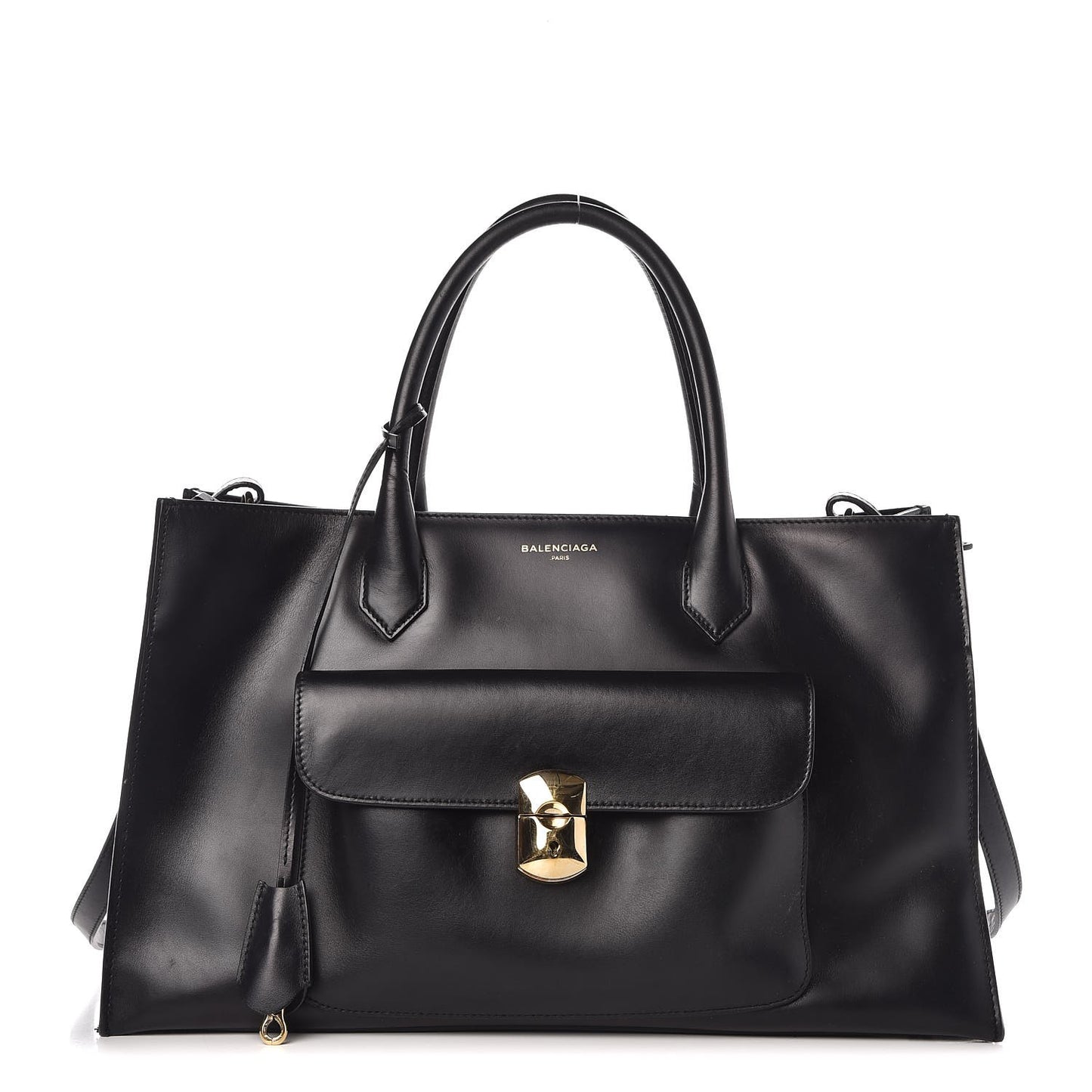 Calfskin Padlock Work S Bag Black