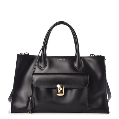 Balenciaga Calfskin Padlock Work S Bag Black 1 of 14