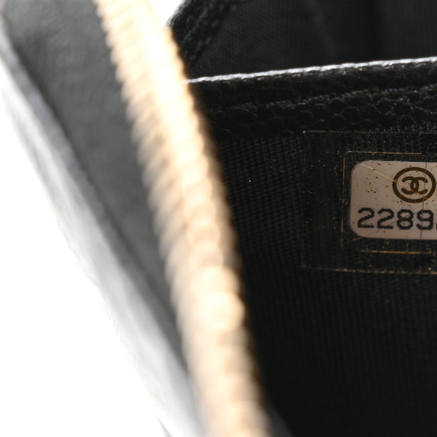 Caviar Camellia Embossed Large Zip Around Gusset Wallet Black