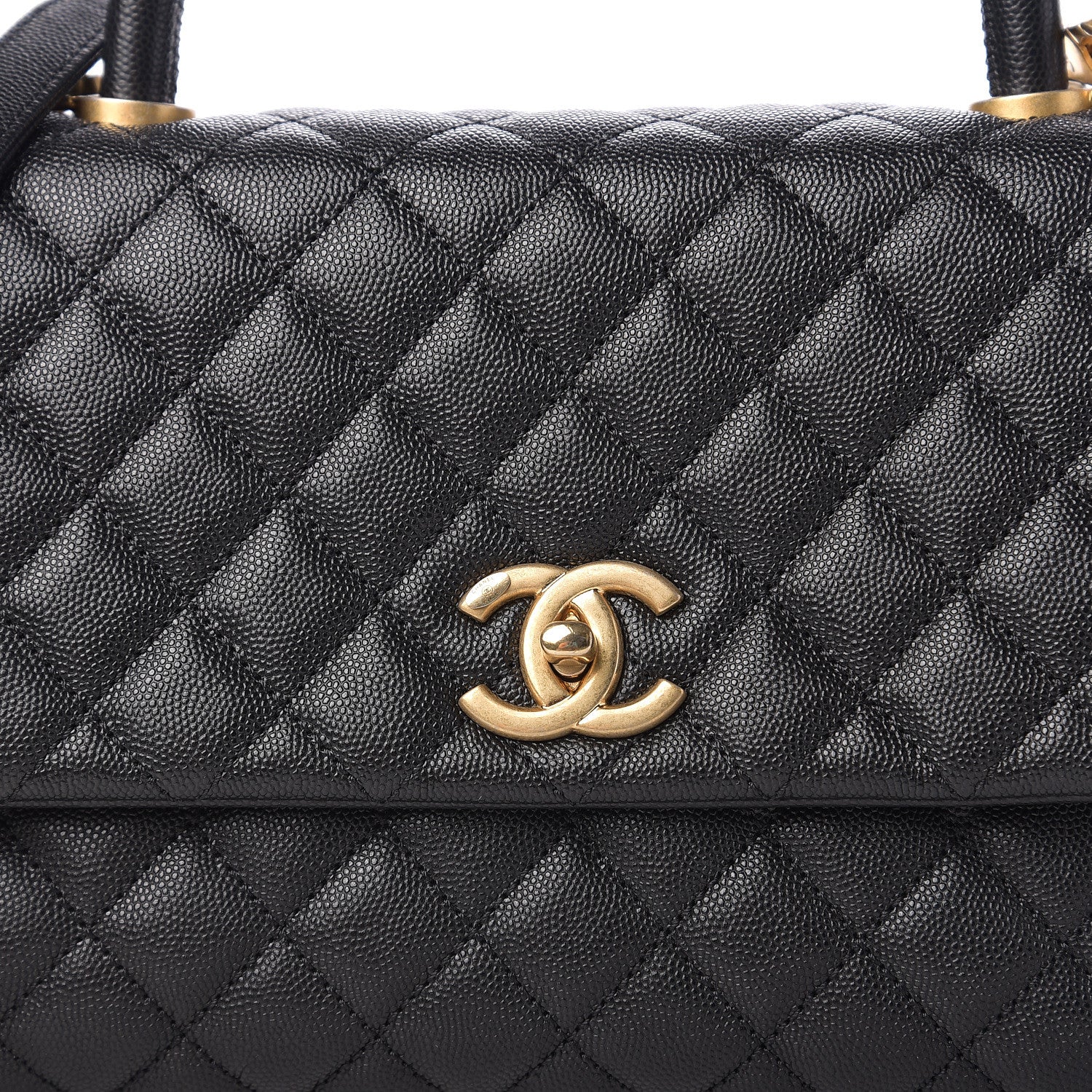 Chanel Caviar Quilted Small Coco Handle Flap Black 9 of 9