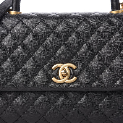 Chanel Caviar Quilted Small Coco Handle Flap Black 9 of 9