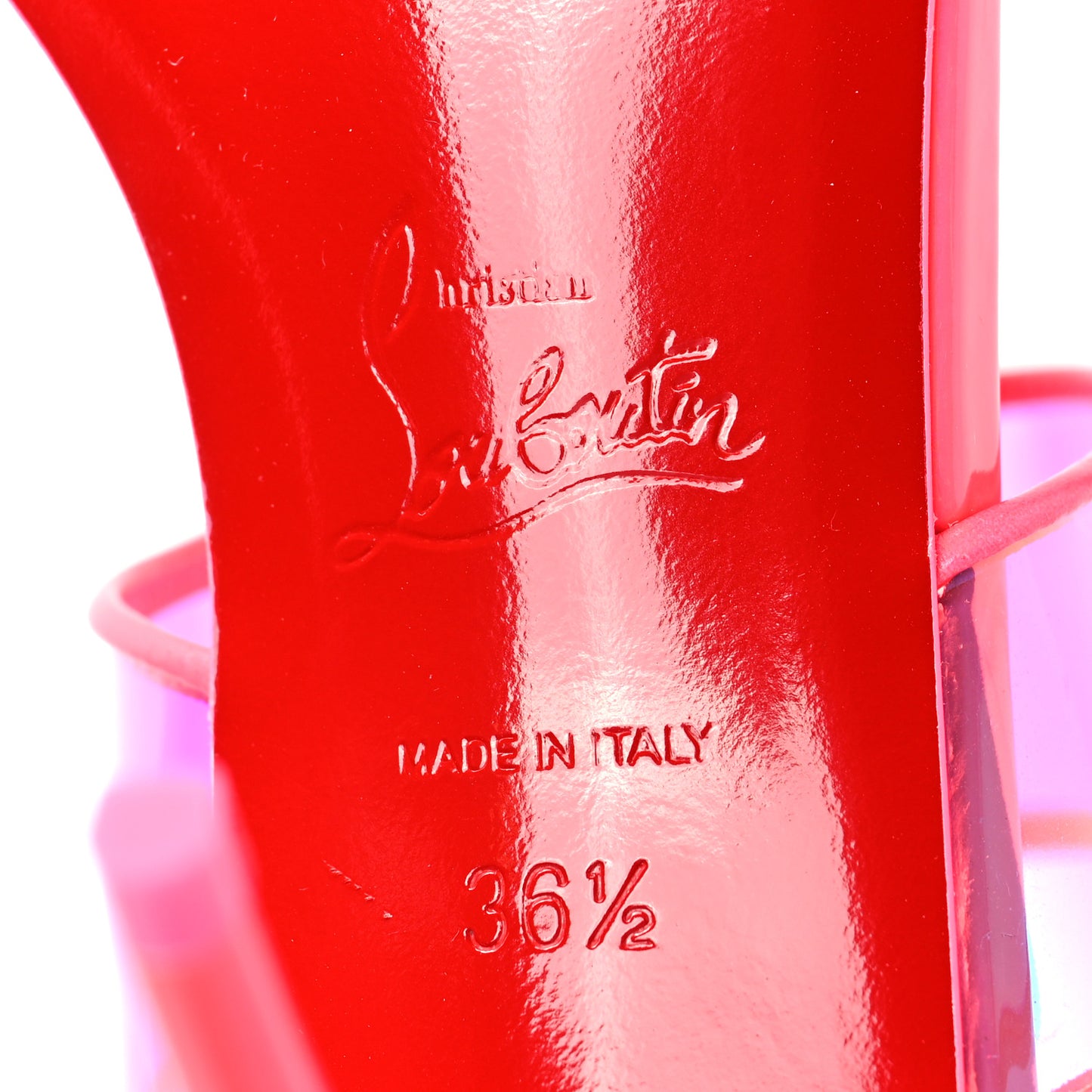 PVC Just Loubi 85 Sandals 36.5 Fuchsia