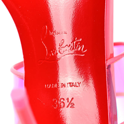 Christian Louboutin PVC Just Loubi 85 Sandals 36.5 Fuchsia 6 of 7