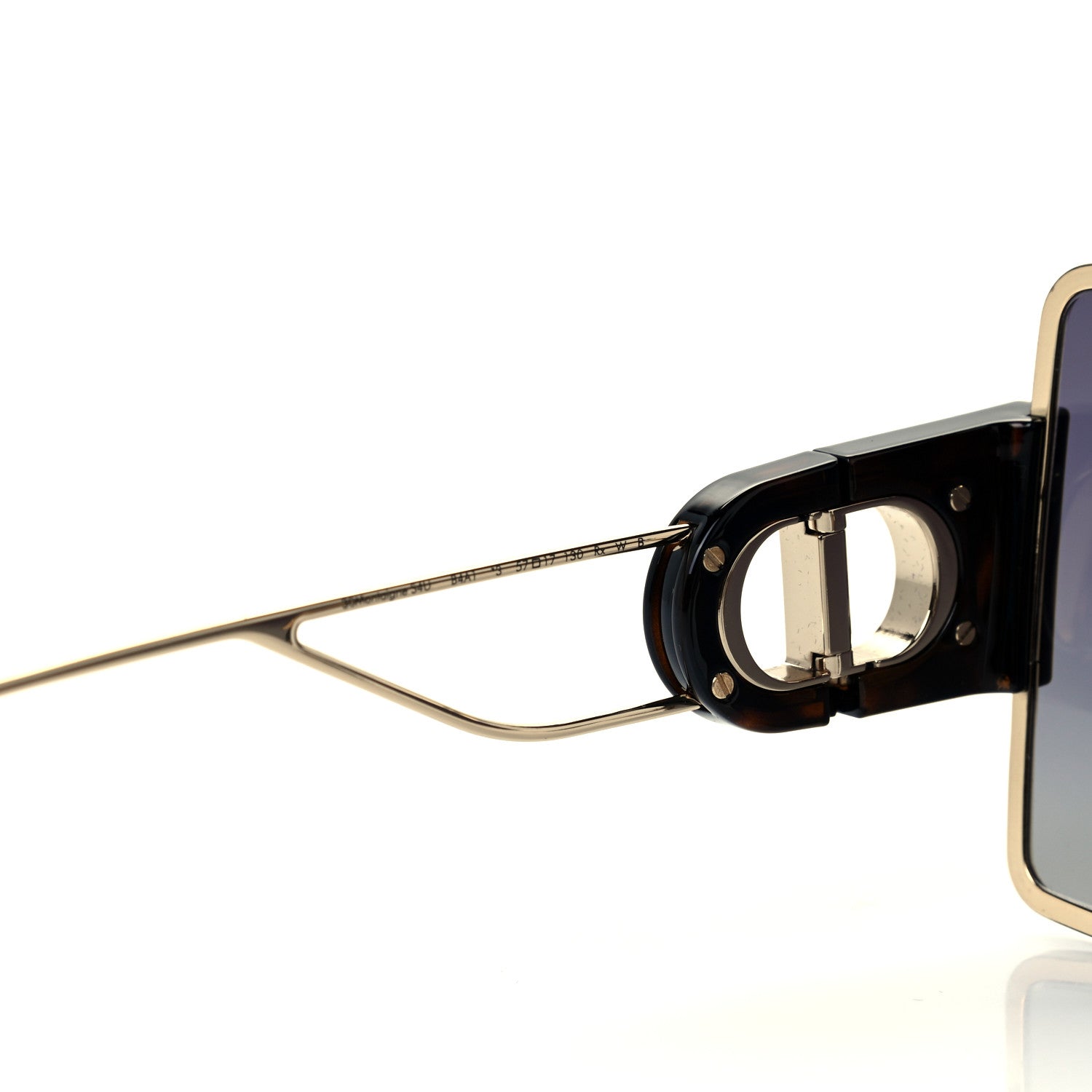 Christian Dior Acetate Square 30 Montaigne 2 Sunglasses Black Gold 5 of 8