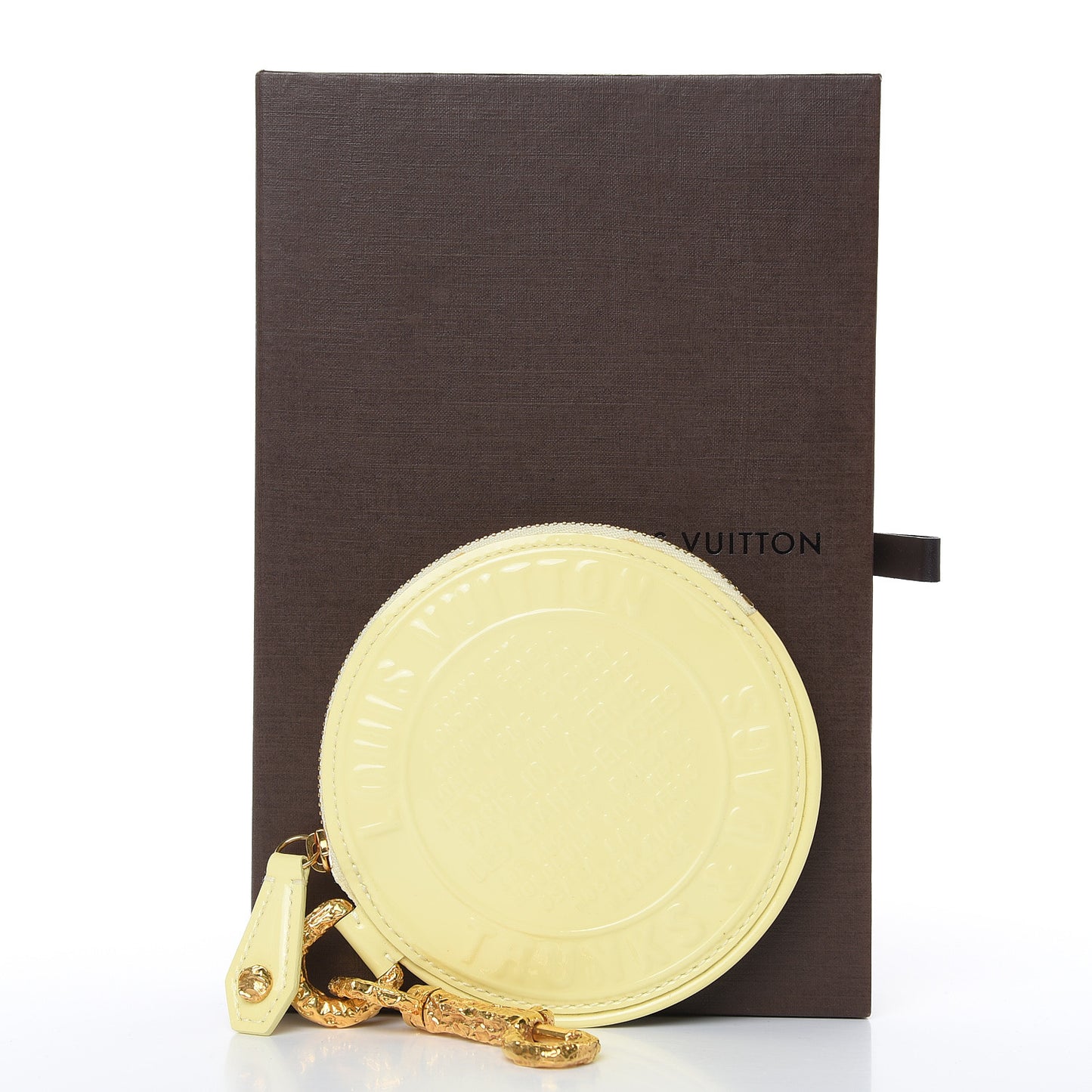 Vernis Trunks and Bags Porte-Monnaie Round Coin Purse Citrine
