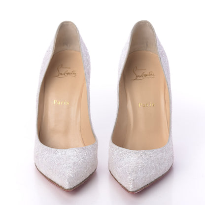 Christian Louboutin Glitter Givre Pigalle Follies 100 Pumps 39 White 2 of 8