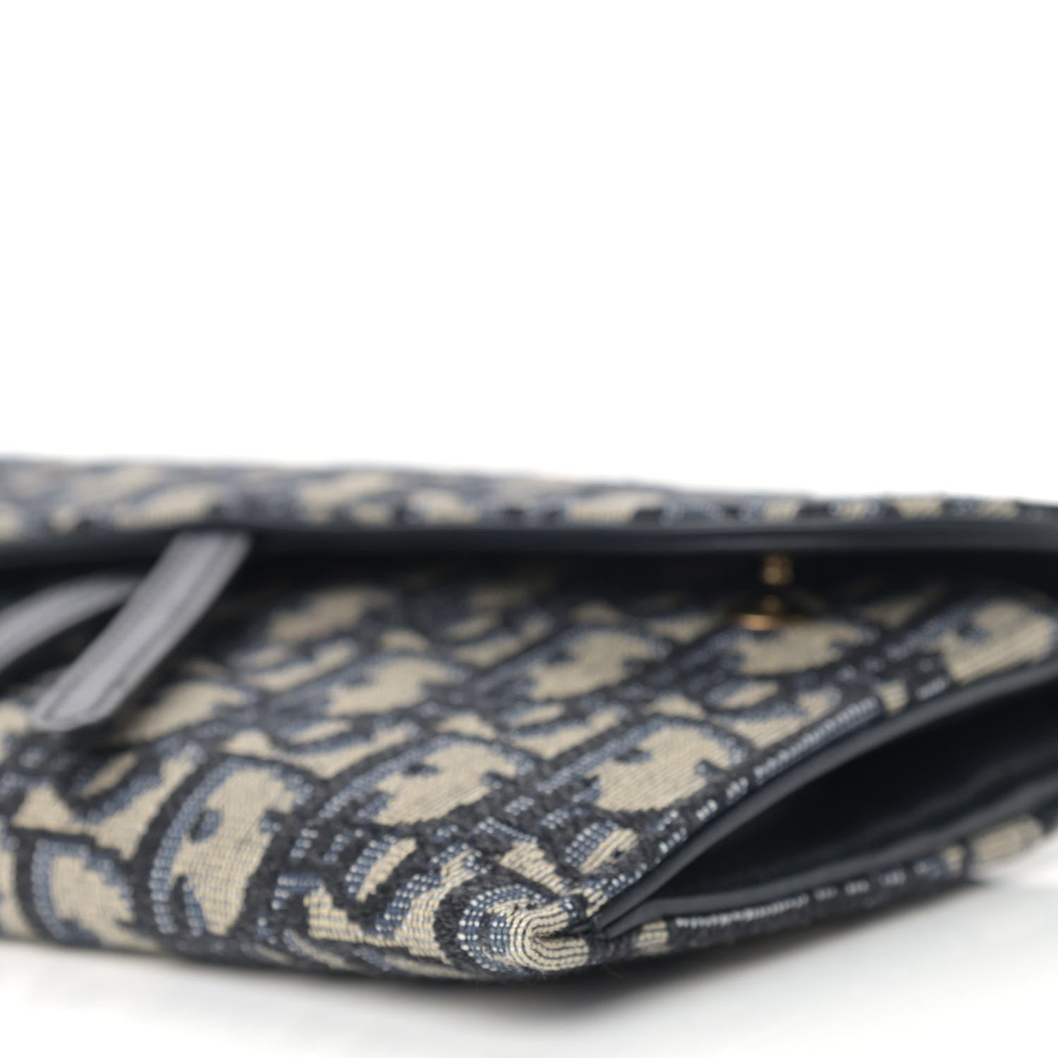 Christian Dior Oblique Saddle Chain Long Wallet Blue 10 of 10