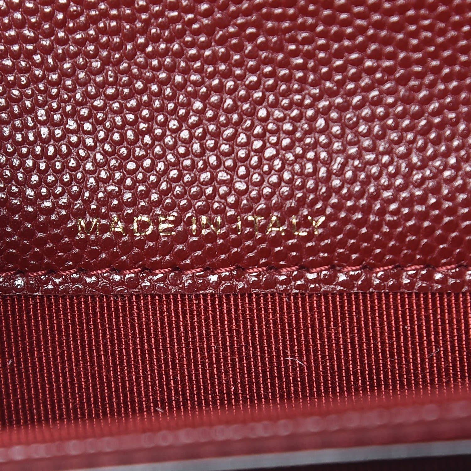 Chanel Iridescent Caviar Quilted Flap Card Holder Burgundy 7 of 9