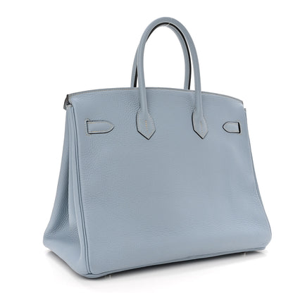 Hermes Togo Birkin 35 Bleu Lin 4 of 15