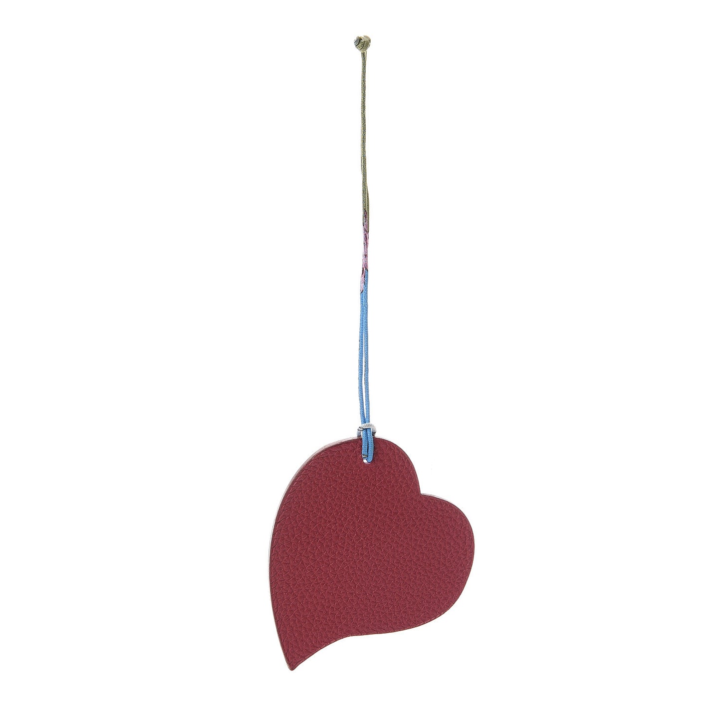 Togo Epsom Petit H Heart Bag Charm Rubis Pink