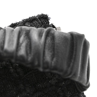 Chanel Tweed Lambskin Quilted Arm Coin Purse Black 9 of 10