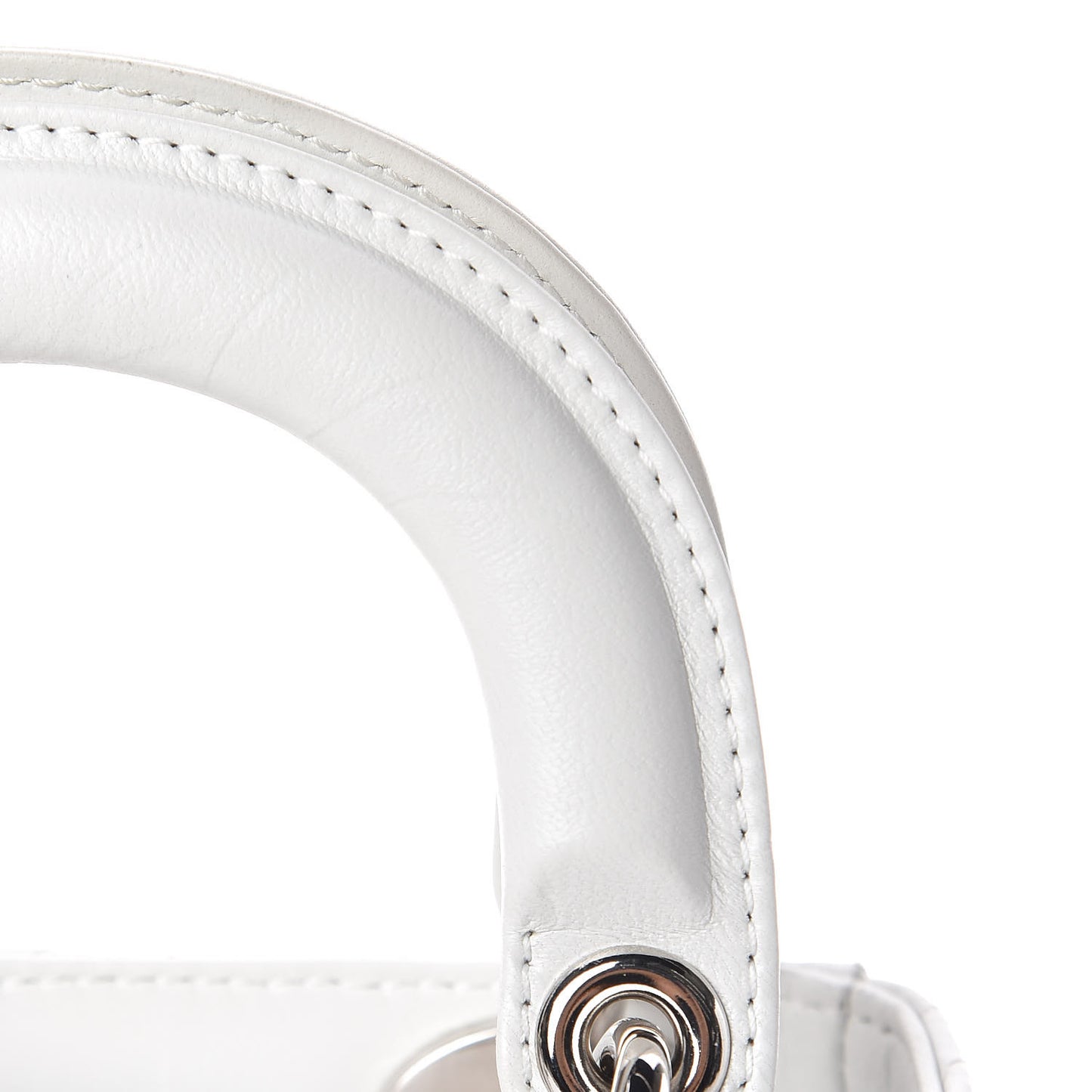 Lambskin Cannage Mini Lady Dior White