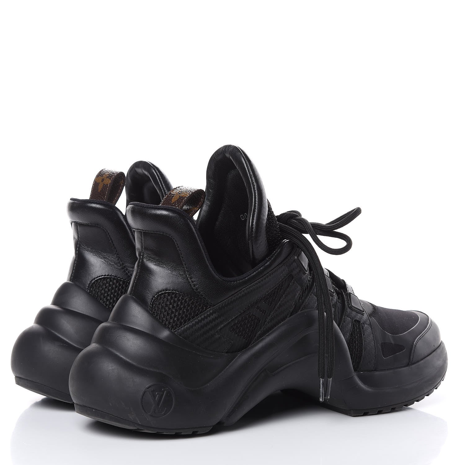 Louis Vuitton Calfskin Technical Nylon LV Archlight Sneakers 40 Black 4 of 10