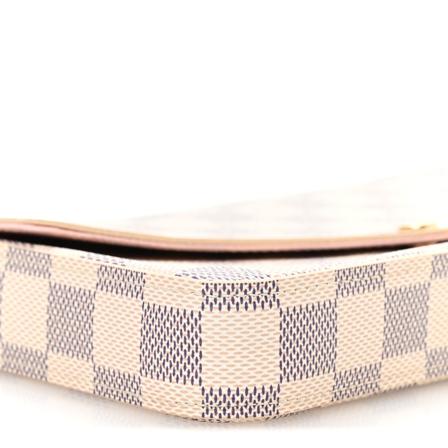 Louis Vuitton Damier Azur Pochette Felicie Chain Wallet Rose Ballerine 10 of 11