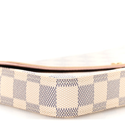 Louis Vuitton Damier Azur Pochette Felicie Chain Wallet Rose Ballerine 10 of 11