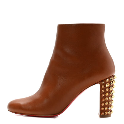 Christian Louboutin Smooth Calfskin Suzi Folk 85 Ankle Boots 39 Cuoio 1 of 7