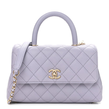 Chanel Caviar Quilted Mini Coco Handle Flap Light Purple 1 of 10