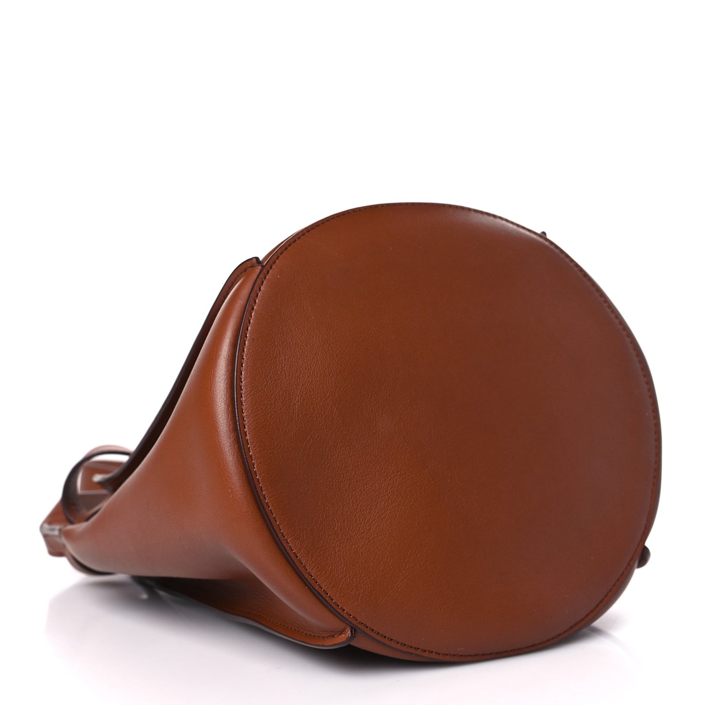 Smooth Calfskin Long Strap Big Bucket Bag Tan