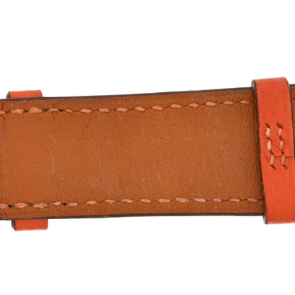 Hermes Epsom 30mm Apple Watch Single Tour Band Orange 4 of 6