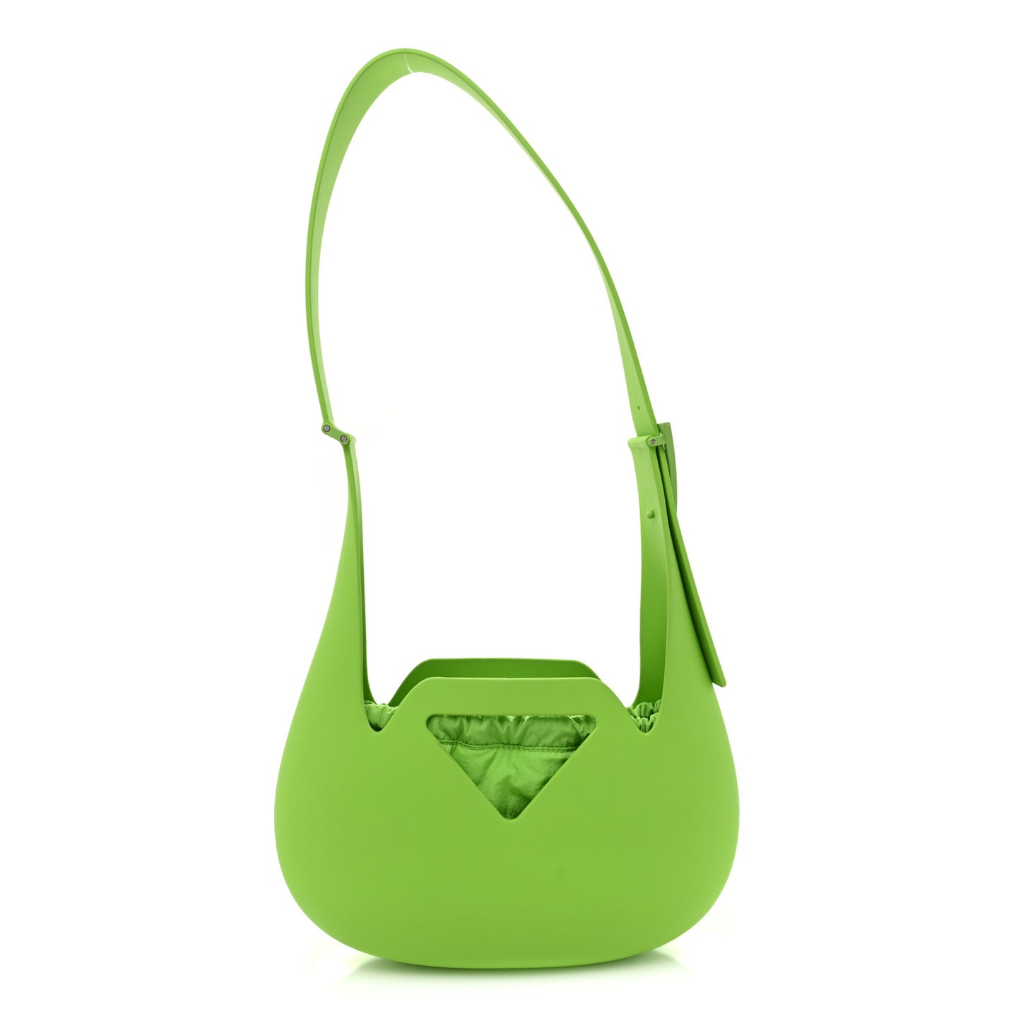 Rubberized Canvas Punch Tote Acid Green