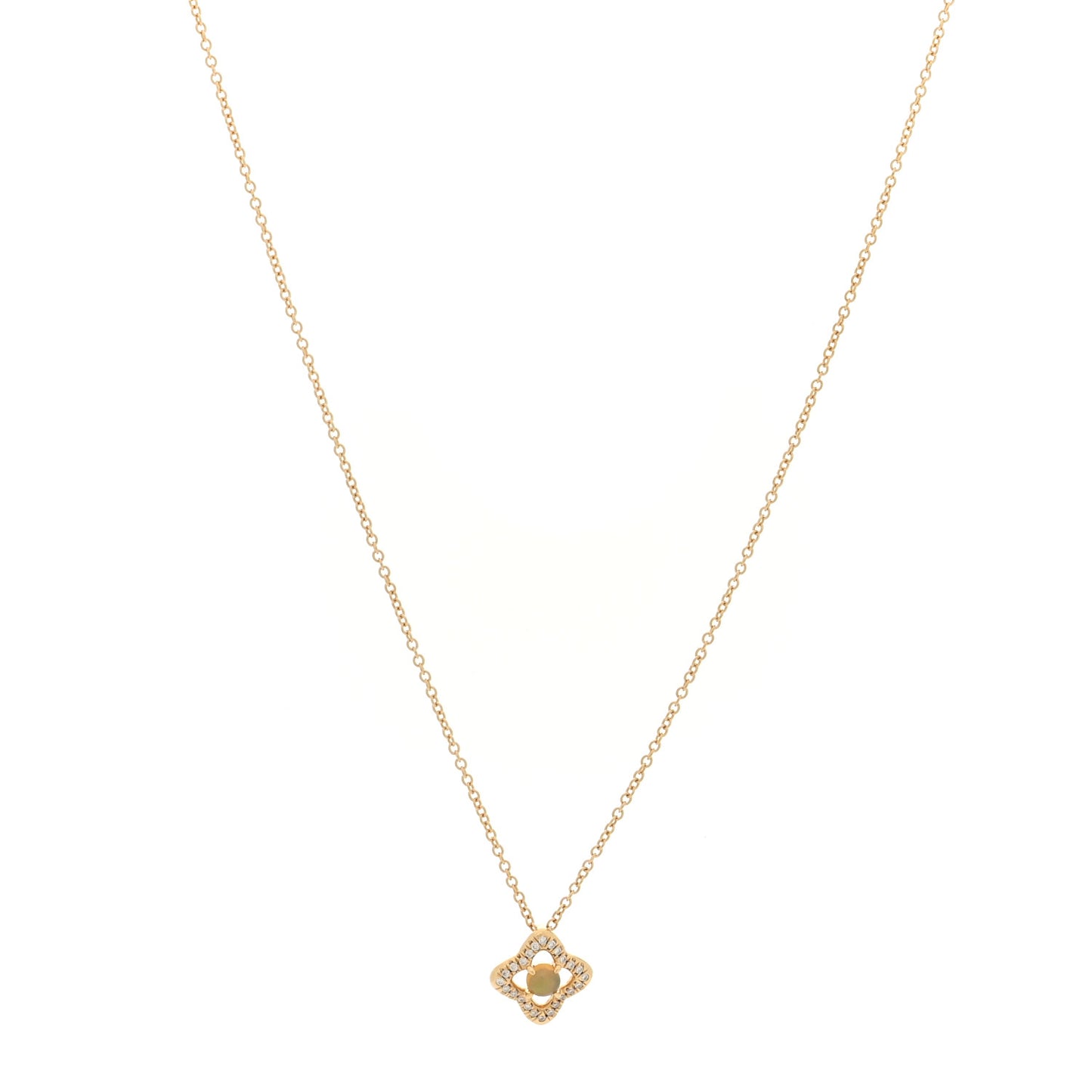 18K Yellow Gold Diamond Station Necklace