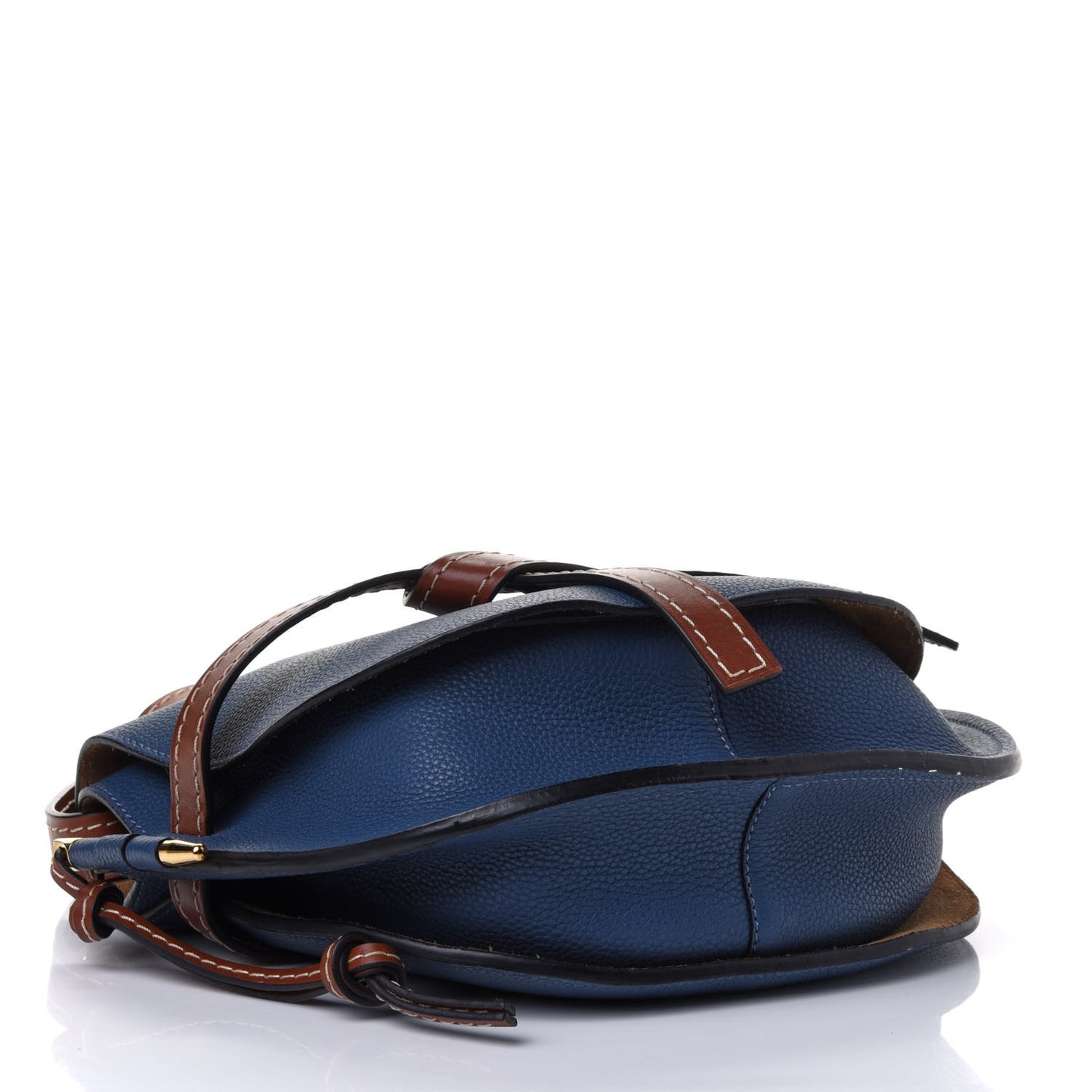 Grained Calfskin Small Gate Crossbody Bag Pecan Varsity