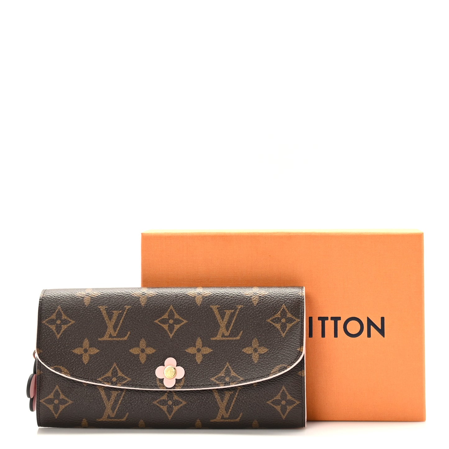 Monogram Bloom Flower Emilie Wallet Fuchsia