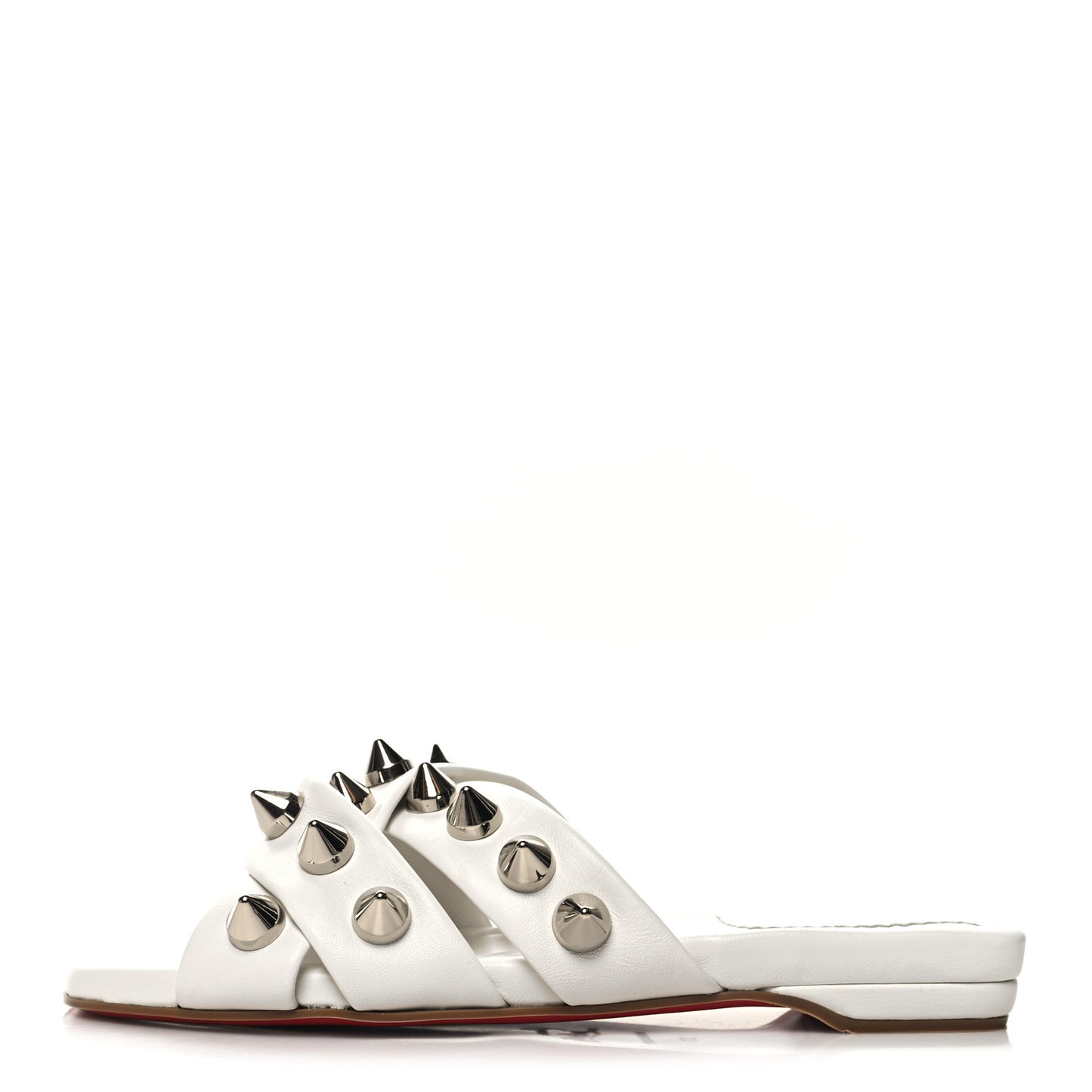 Calfskin Miss Spika Club Sandals 37 White