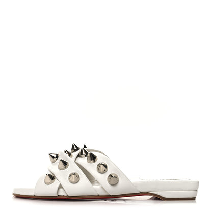 Christian Louboutin Calfskin Miss Spika Club Sandals 37 White 1 of 9