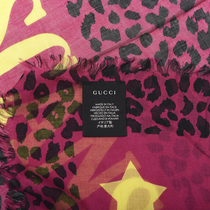 Gucci Silk Leopard Print Scarf Pink 3 of 4