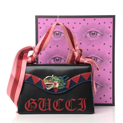 Gucci Calfskin Naga Dragon Small Shoulder Bag Black 12 of 12