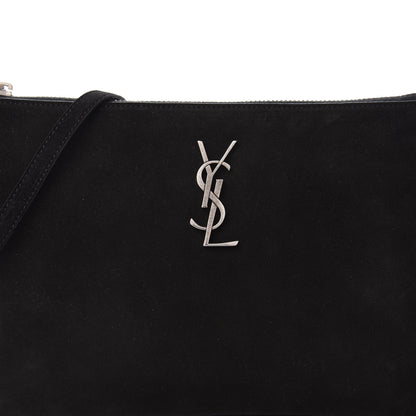 Saint Laurent Suede Calfskin Small Fringe Crossbody Bag Black 10 of 10