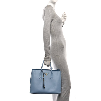 Prada Saffiano Cuir Large Double Bag Astrale 2 of 10