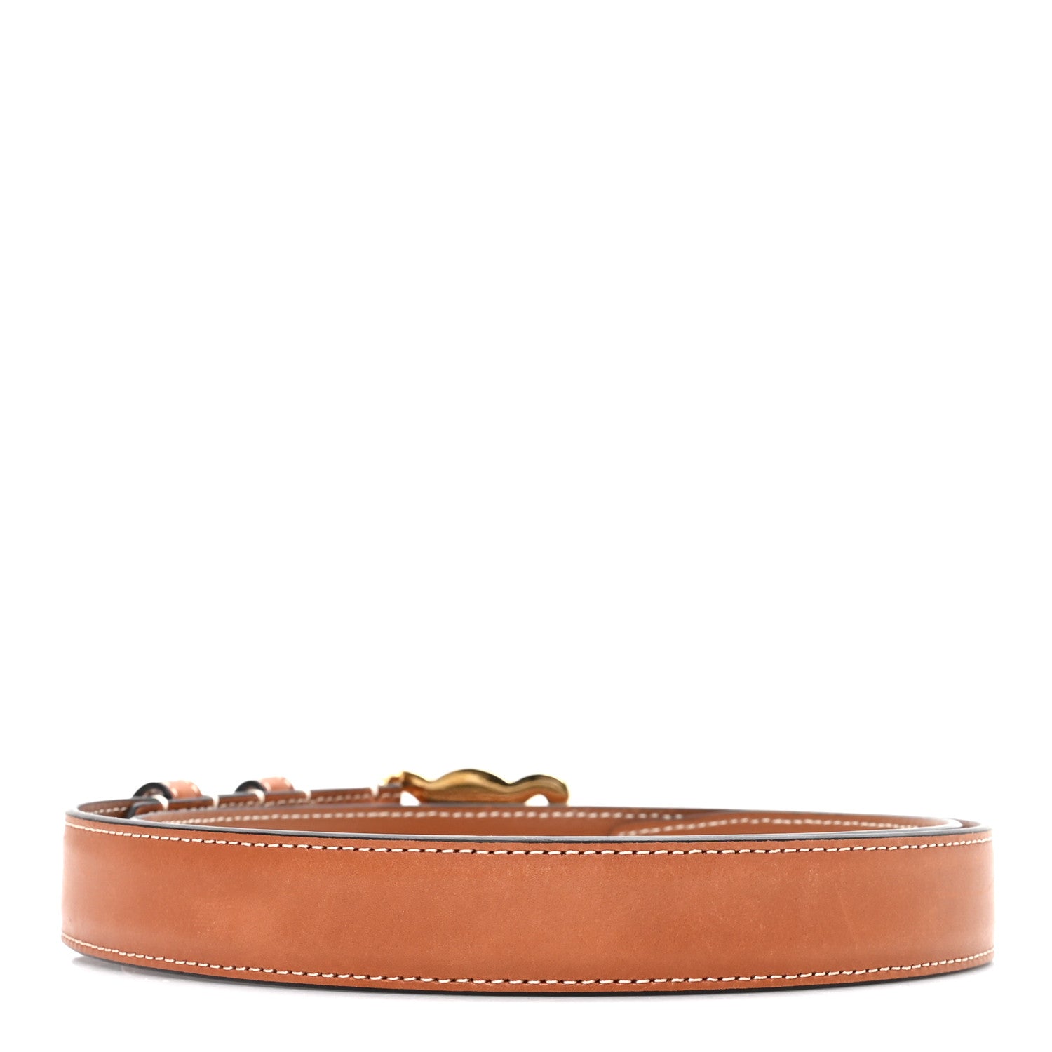 Celine Natural Calfskin Medium 25mm Triomphe Belt 85 34 Tan 2 of 6
