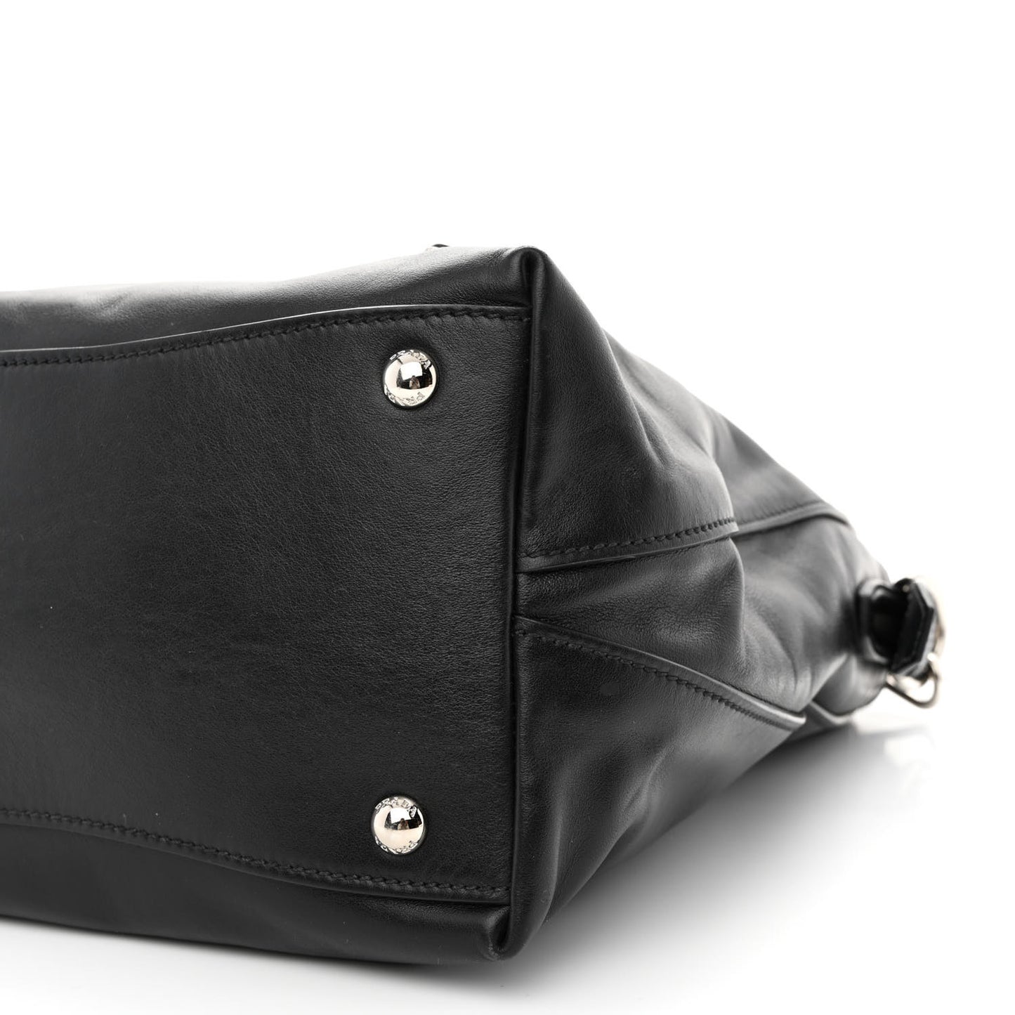 Soft Calf Side Zip Hobo Black