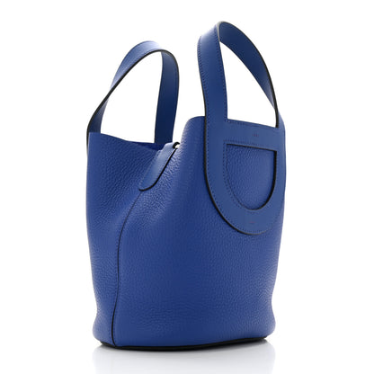 Hermes Taurillon Clemence Swift In-The-Loop 18 Bag Bleu Royal 2 of 11