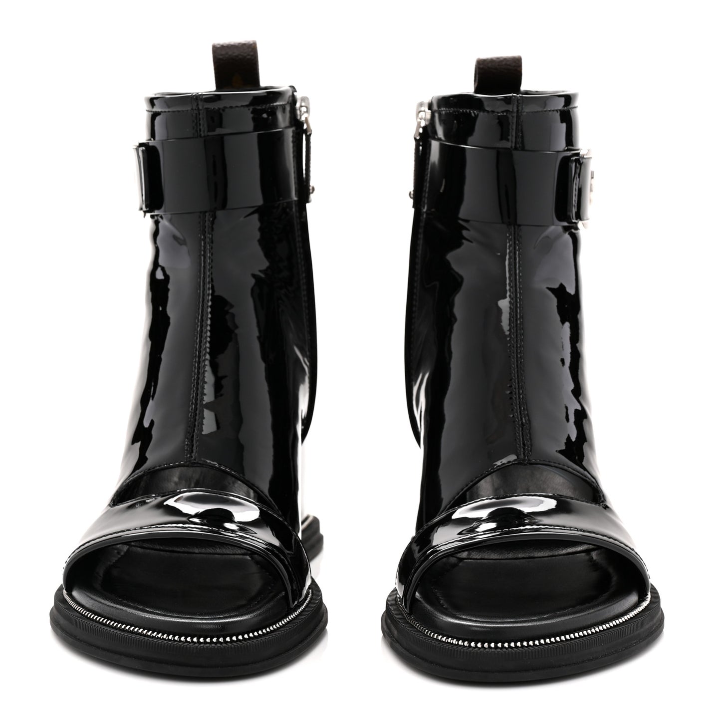 Patent Calfskin Moonlight Boots 37 Black