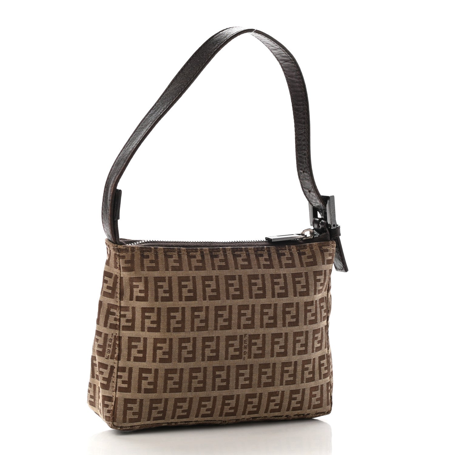 Fendi Zucchino Pochette Dark Brown 2 of 15