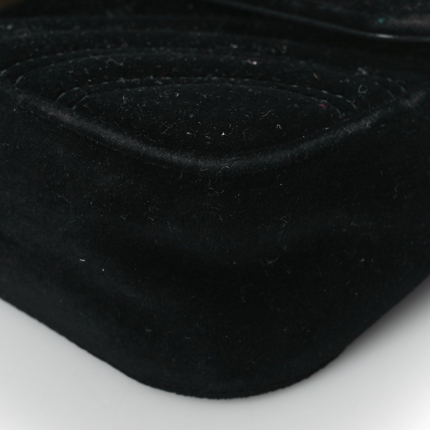 Velvet Matelasse Mini GG Marmont Shoulder Bag Black