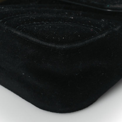 Gucci Velvet Matelasse Mini GG Marmont Shoulder Bag Black 11 of 11