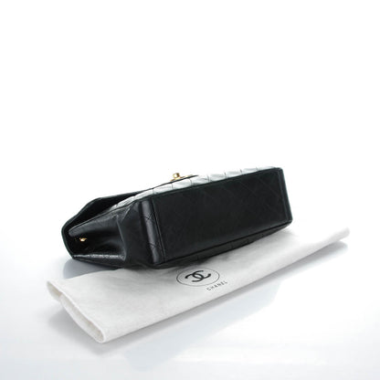 Chanel Lambskin Quilted XL Jumbo Single Flap Black 4 of 10